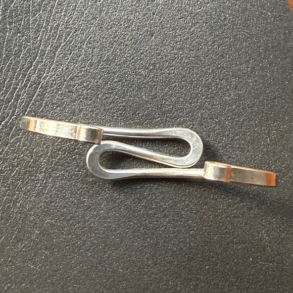 Modernist Cuff Bracelet Sterling Silver Plated Handmade - Picture 3 of 6